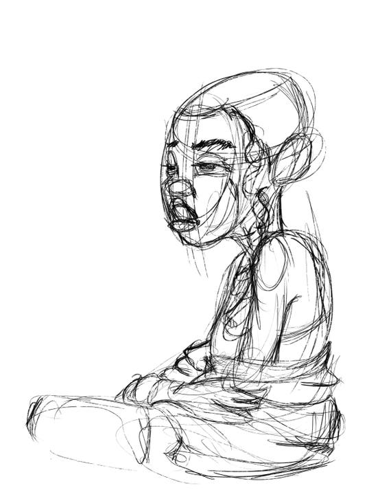 Rushes T O A Person Sitting 8 X 10in Print