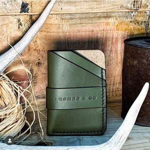 Cartera minimalista de cuero: diseño delgado para tarjetas y efectivo