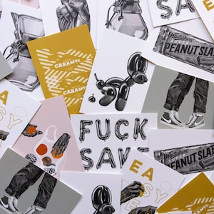 9er Pack gemischte Postkarten | Set Mini Kunstwerk | Sammlerstück