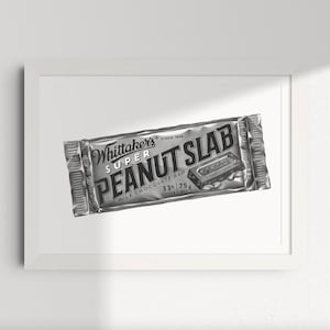 Whittaker&#39;s Peanut Slab - Giclée Fine Art Print of a Kiwi Icon | NZ Food Art | Kiwiana