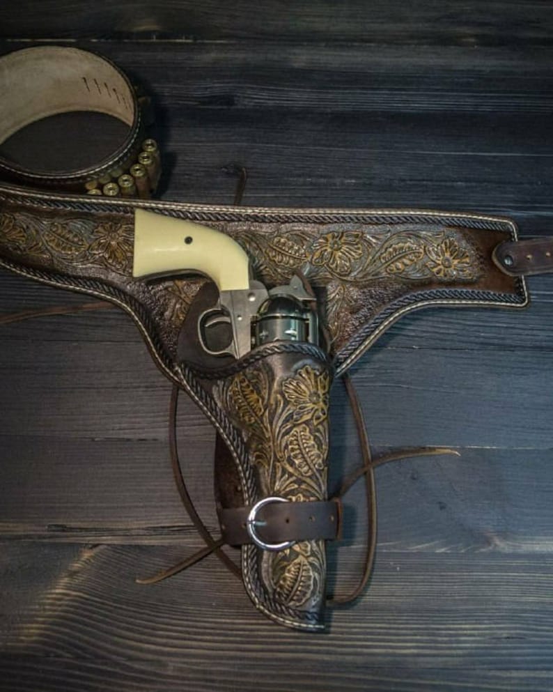 Leather holster colt peacemaker western revolver case Leather holster colt peacemaker western revolver case