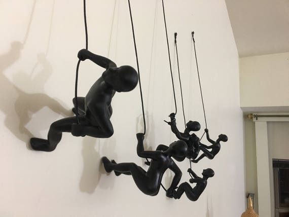 5 Piece Climbing Sculpture Wall Art Gift For Mountain