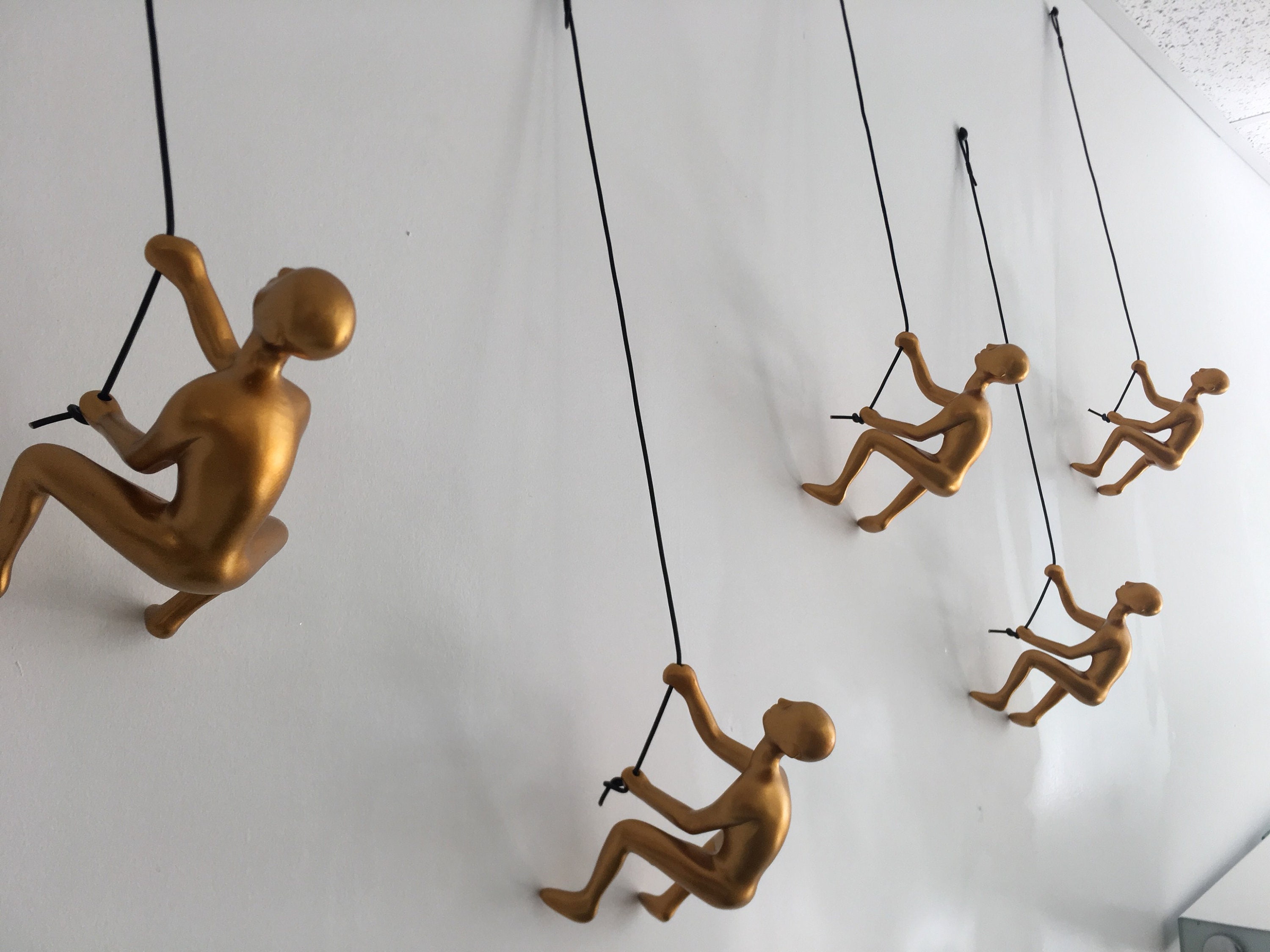 5 Piece Climbing Sculpture Wall Art Gift For Home Decor