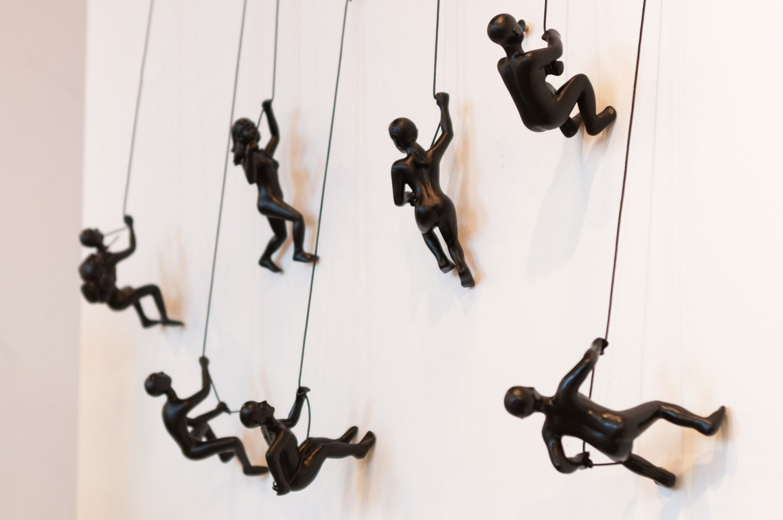 7 Piece Climbing Sculpture Wall Art Gift for Home Decor Etsy