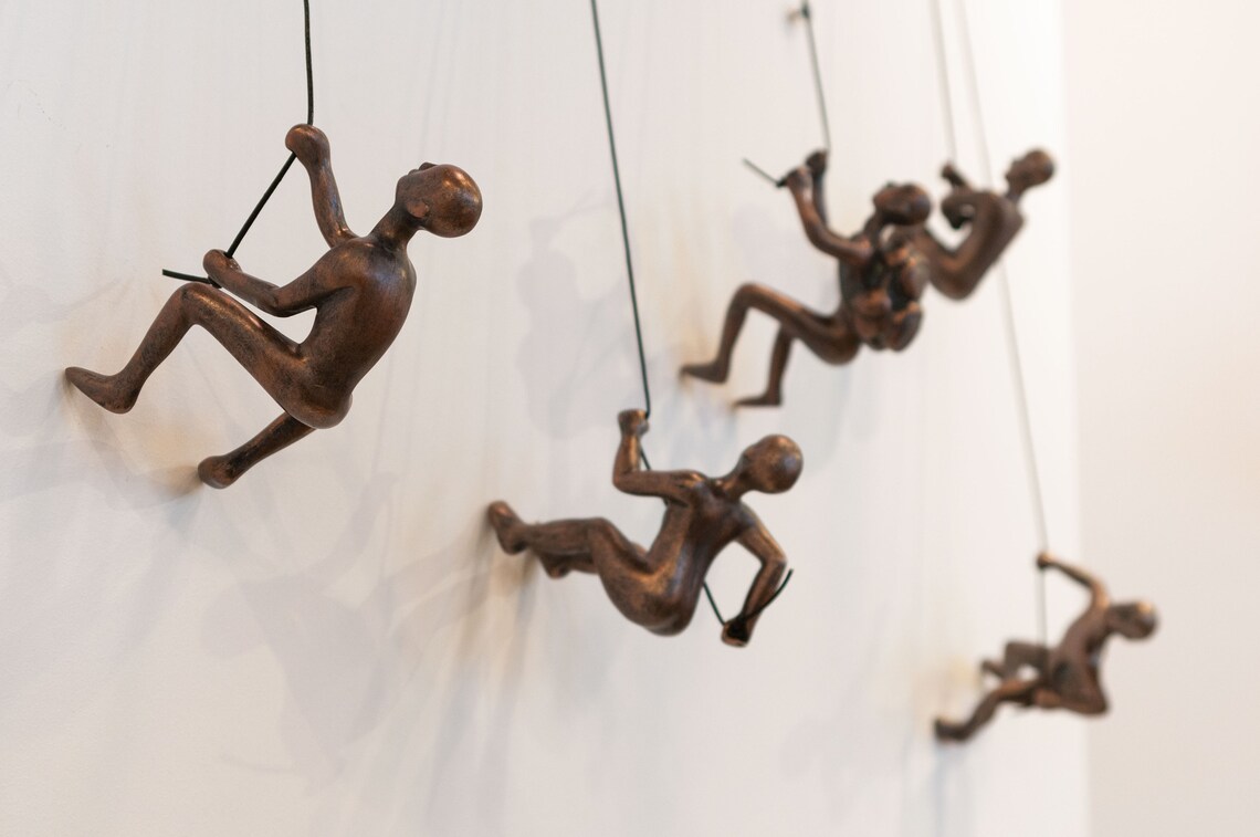 5 Piece Climbing Sculpture Wall Art Gift for Home Decor Etsy