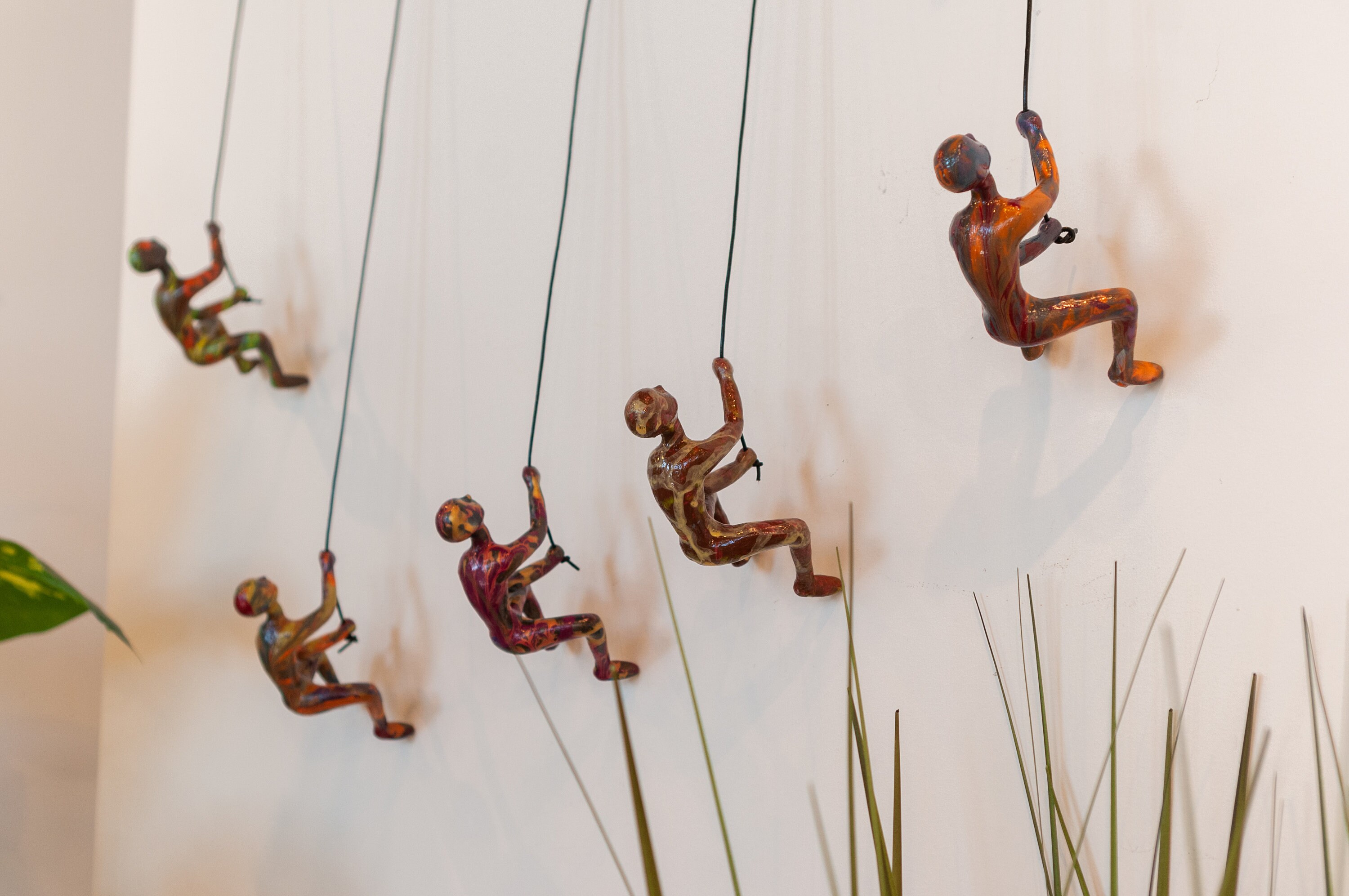 5 Piece Climbing Sculpture Wall Art Gift For Home Decor