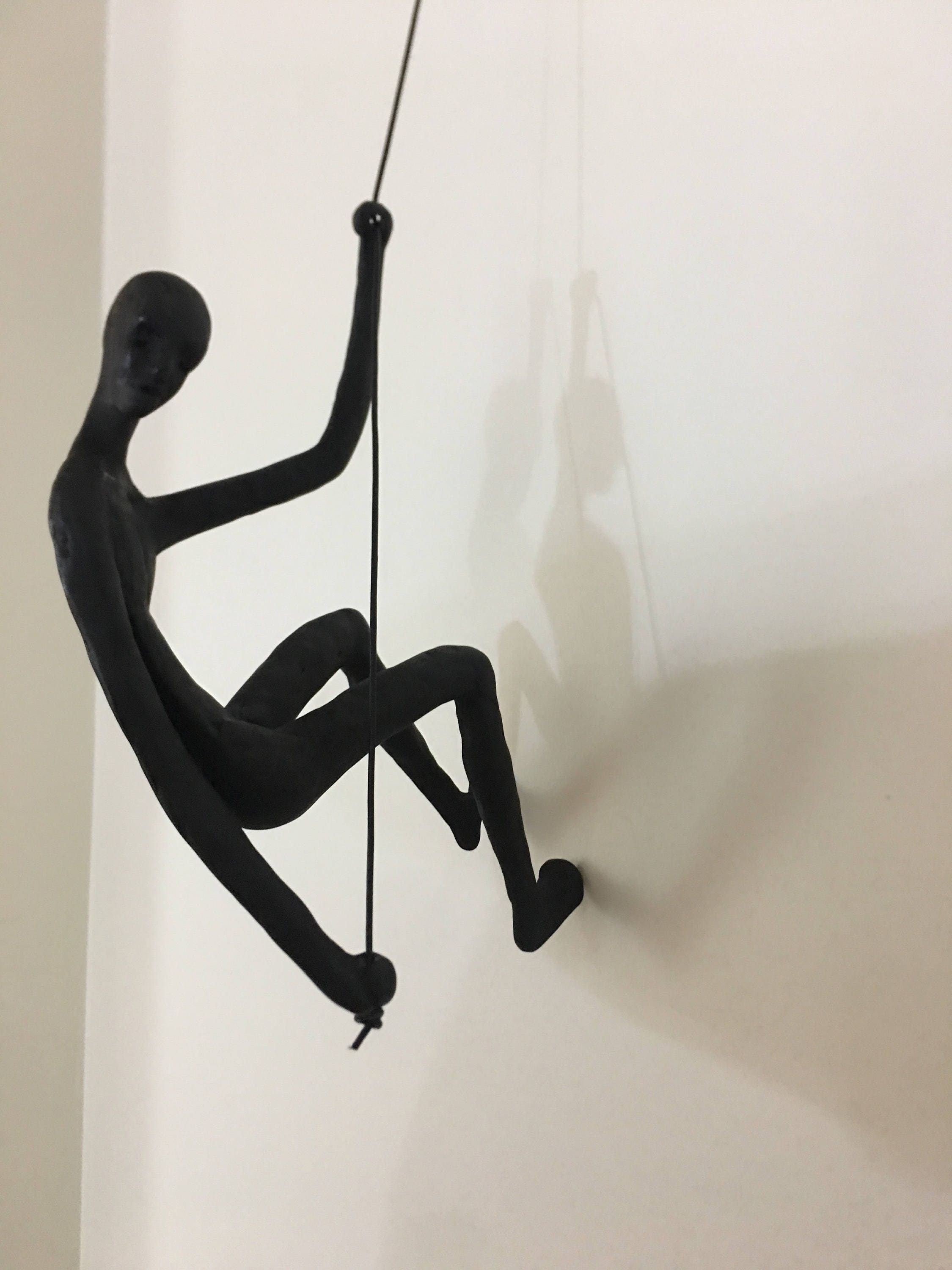 2 Piece Climbing Sculpture Wall Art Gift For Home Decor Interior Design Rock Climber Climbing
