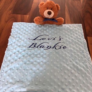 Baby Blanket , Baby Blankie, Bear included, Personalized, Gift Wrapped