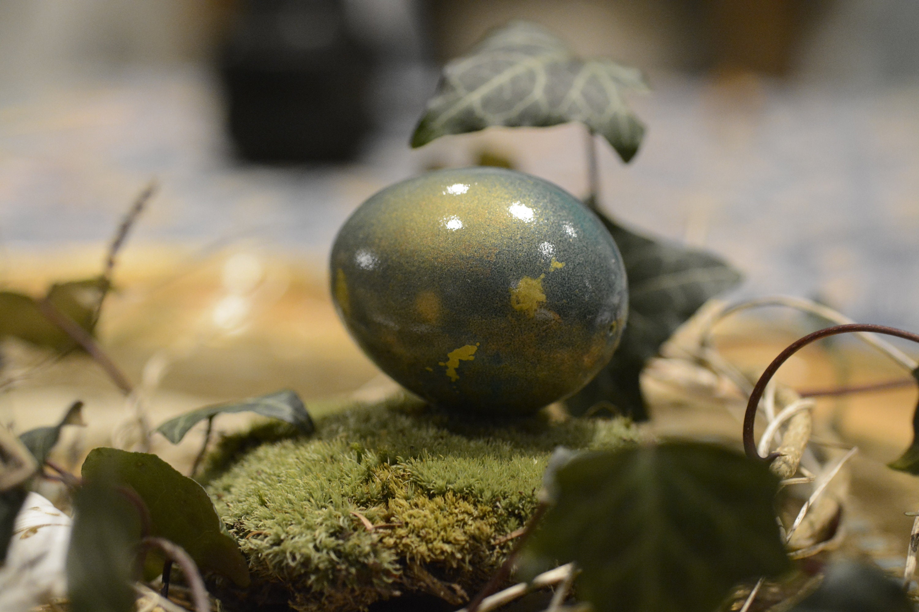 Oeuf Turquoise et Or