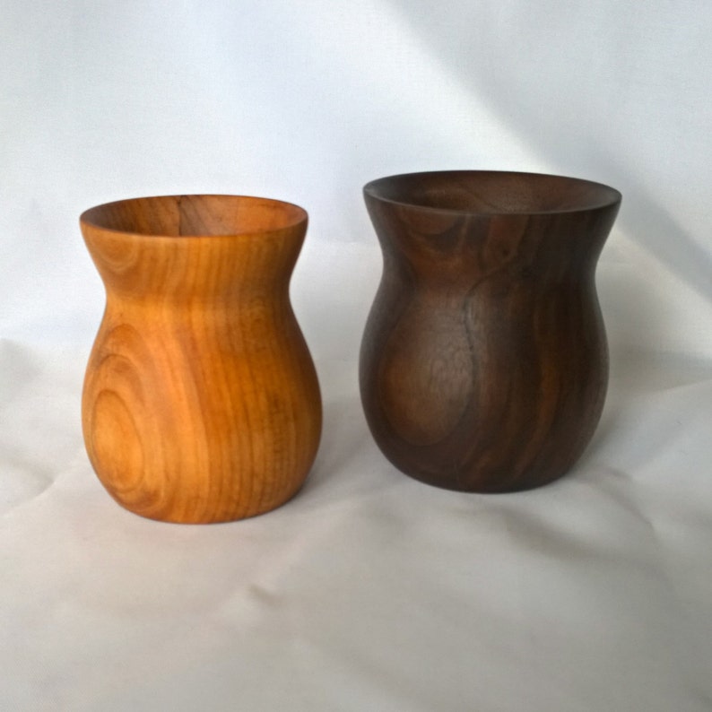 Set of Two Vases, Caro Walnut and Maple image 2