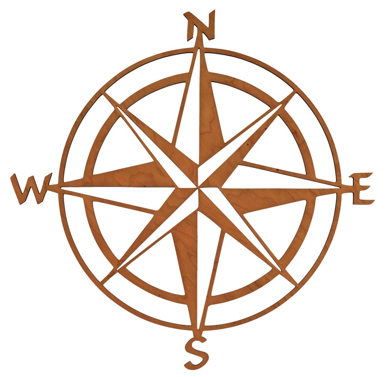 Compass Rose Wall Art - Nautical Compass - 3 Beautiful Colors - Made in ...