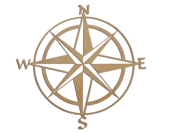 Compass Rose Nautical Map NSEW Unique Wooden Wall Hanging House Warming  Gift Free Shipping 