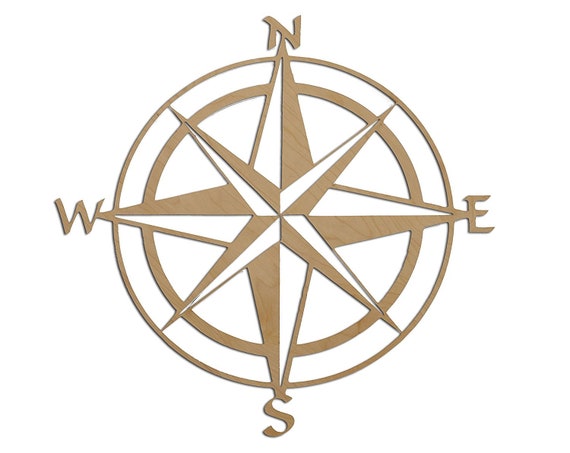 Compass Rose Nautical Map NSEW Unique Wooden Wall Hanging House Warming  Gift Free Shipping -  Canada