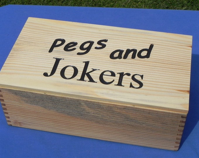 Pegs and Jokers Complete Set Rustic Pine Etsy