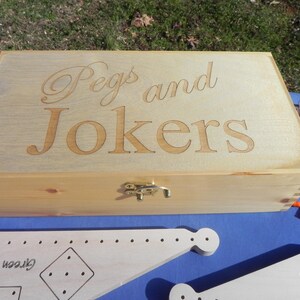 Heart Pine and Birch Pegs and Jokers Complete Set