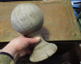 ON SALE!! Antique Wood Ball Finial, Victorian Architectural Salvage
