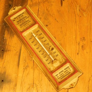 Vintage Advertising Thermometer, Mid Century Vintage Temperature Gauge, FREE SHIPPING!!