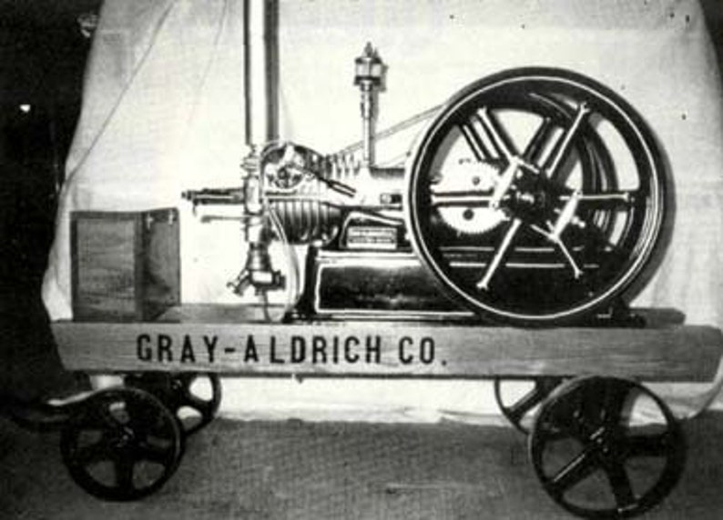 Rare étiquette en laiton pour moteur de tracteur, Gray Aldrich Marine Corp. Boston, Massachusetts, livraison gratuite image 6