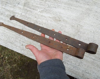 Primitive Iron Strap Hinges, Hand Forged Door Hinges, Gate Hinges, FREE SHIPPING!!