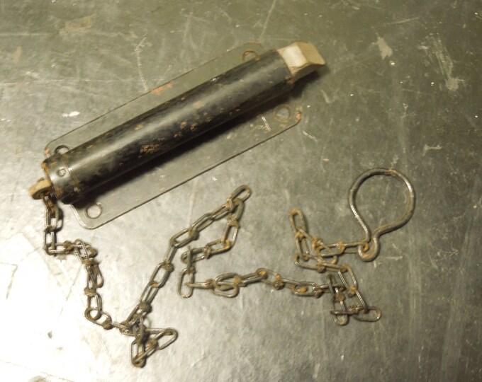 Vintage Barrel Door Latch Lock With Pull Chain Door Locking Etsy