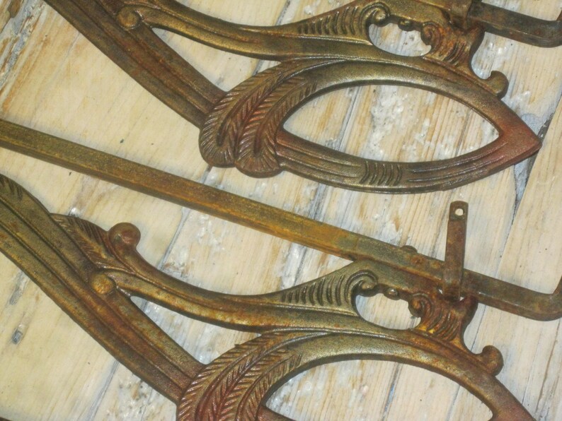 Victorian Antique Swing Arm Curtain Rods Rare Hardwarefree Etsy UK