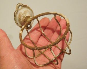 Rare Antique Bath Wall Mount Cup Holder, Antique Wire Bath Fixture, FREE SHIPPING!!