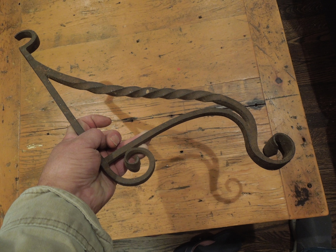 Antique Wrought Iron Fence Accent Curled Hand Iron Etsy