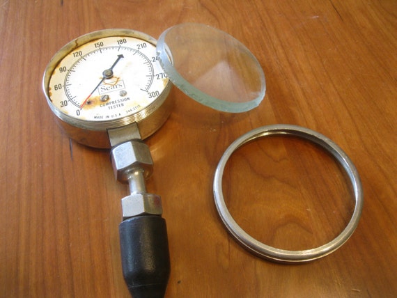 Steampunk Compression Tester Gauge Sears Gauge FREE SHIPPING Etsy