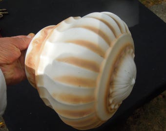 Art Deco Large Porch Light Globe, Four Inch Fitter, Georgian Frosted Lampshade, FREE SHIPPING!!