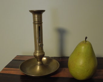 Early 1800's Brass Candlestick Holder, Authentic Antique Lighting, FREE SHIPPING!!