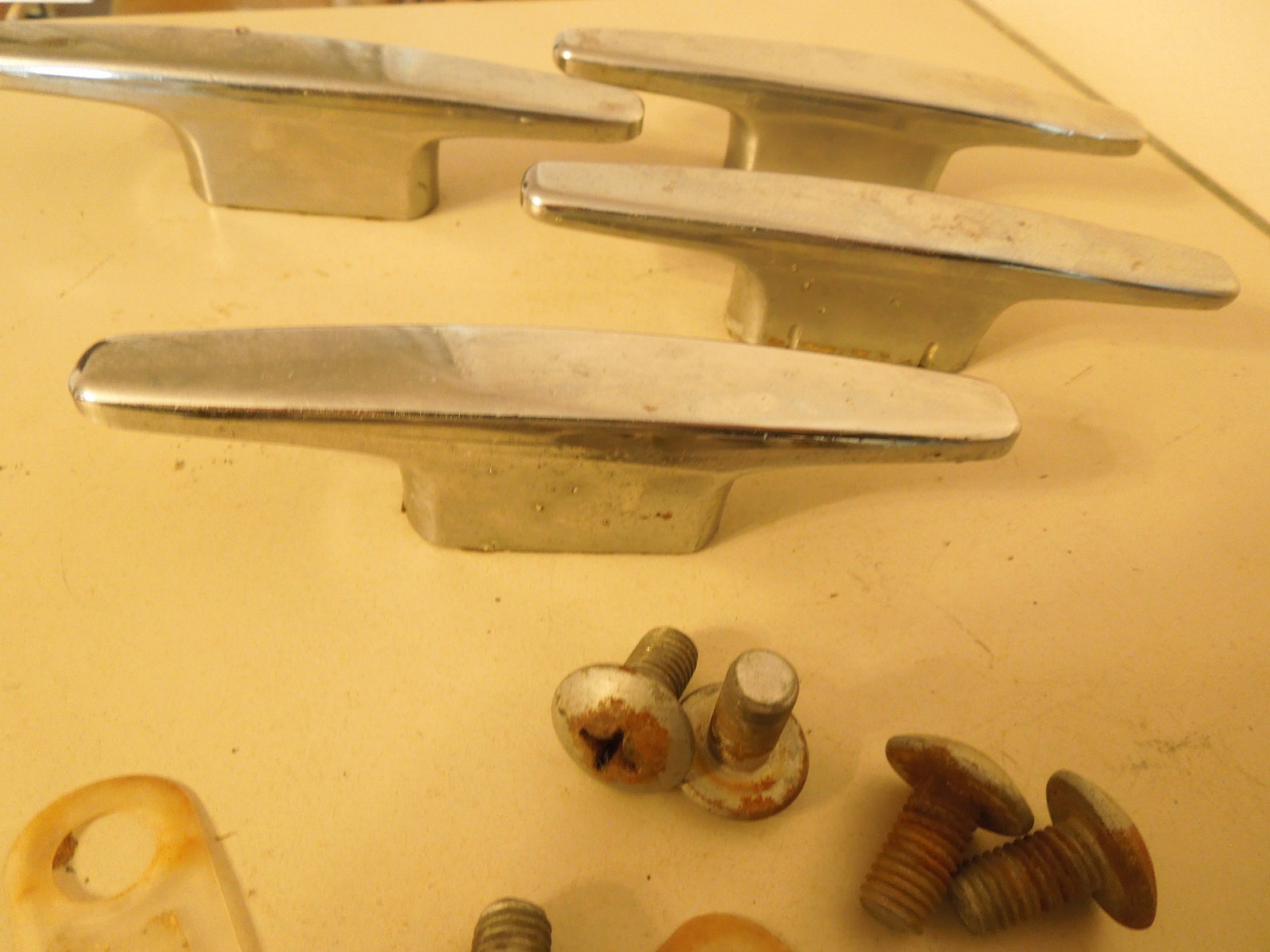 Vintage Chrome Boat Rope Cleats Vintage Maritime Hardware Etsy