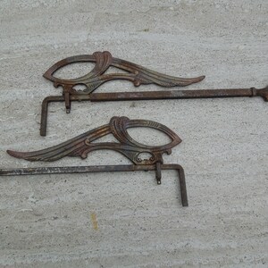 Victorian Antique Swing Arm Curtain Rods, Rare Hardware,FREE SHIPPING!!