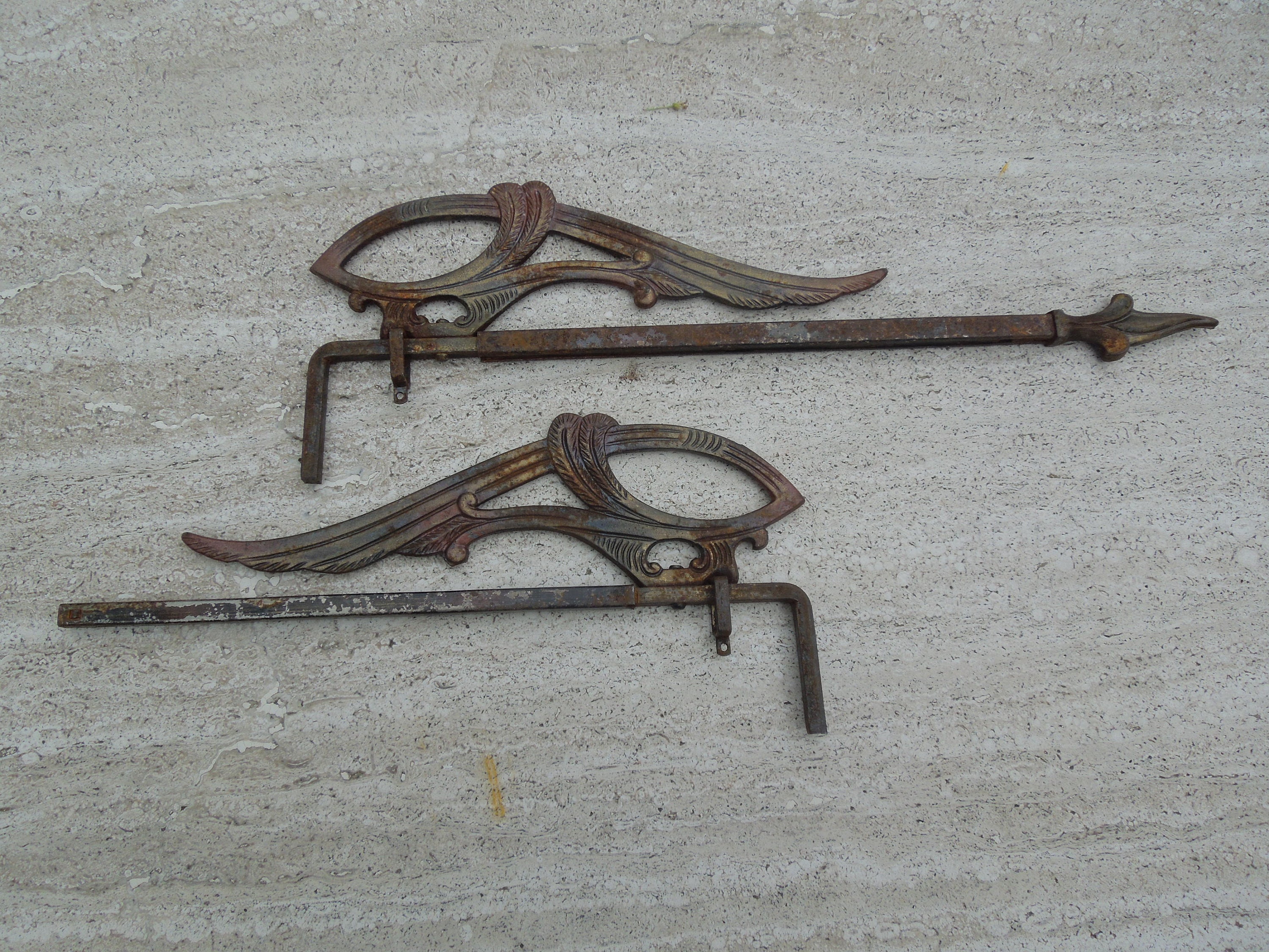 Victorian Antique Swing Arm Curtain Rods, Rare Hardware,FREE SHIPPING!!