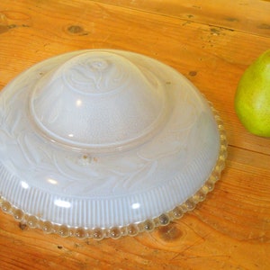 1930&#39;s Chain Hanging Ceiling Lampshade, Art Deco Powder Blue Lampshade, FREE SHIPPING!!