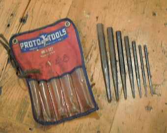 Set Of Pin Punches, Proto Set Of Steel Punches, Nail Sets, FREE SHIPPING!!