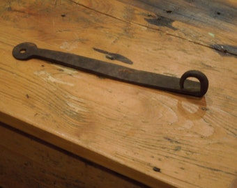 Rare Hand Forged Gate Lock Arm Hardware, Iron Strap Gate Lock, FREE SHIPPING!!