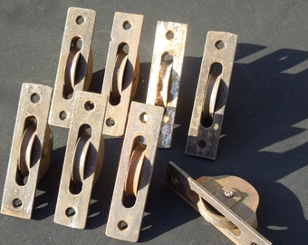 Antique Sash Window Pulleys, 8 Salvaged Window Hardware Pulleys, FREE SHIPPING!!