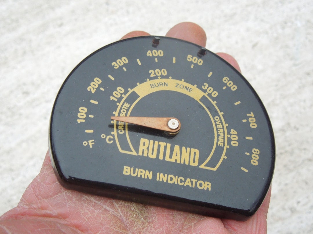 Wood Stove Burn Indicator Gauge, Vintage Wood Stove Thermostat