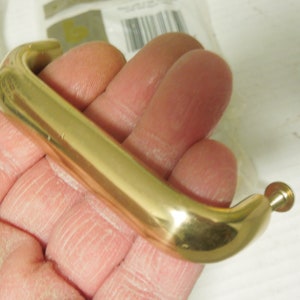 Lot Of Solid Brass Cabinet Handles, 6 Cabinet Door Handles, New / Old Hardware, FREE SHIPPING!!