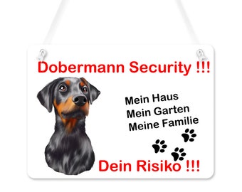 Blechschild Hunde Dobermann