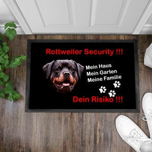 Rottweiler dog - dog owner - doormat dirt catching mat doormat 35 x 50 cm with rubber border - non-slip - outdoor