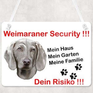 Door sign entrance sign sign with Weimaraner dog - Decoration warning sign with dog