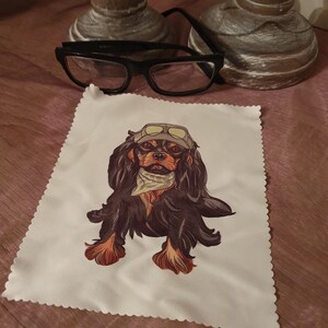 Glasses Cleaning Cloth with Cavalier King Charles Spaniel Dog Breed Funny Gift
