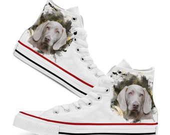 Sneaker shoes - with your own photo - Customizable with effect - Dog mom - white for women and men