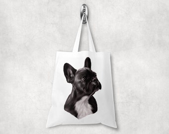 Sac sac sac sac à bandoulière avec chien de bouledogue français - Shopper Sac à bandoulière cadeau