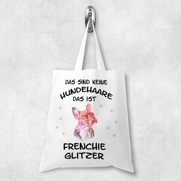 Tragetasche Beutel Umhängetasche mit Französischer Bulldogge Hund - Shopper Geschenk Schultertasche