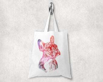 Sac sac sac sac à bandoulière avec chien de bouledogue français - Shopper Sac à bandoulière cadeau