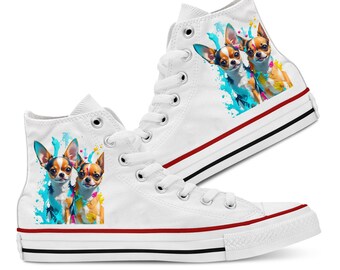 Sneaker shoes - Chihuahua dogs - dog mom - white for women and men