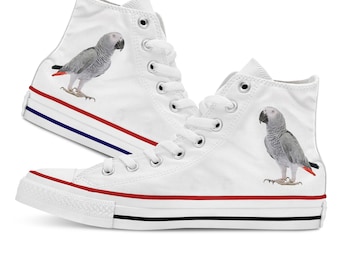 Sneaker Shoes - Grey Parrot Parrot Bird Owner - white for women and men