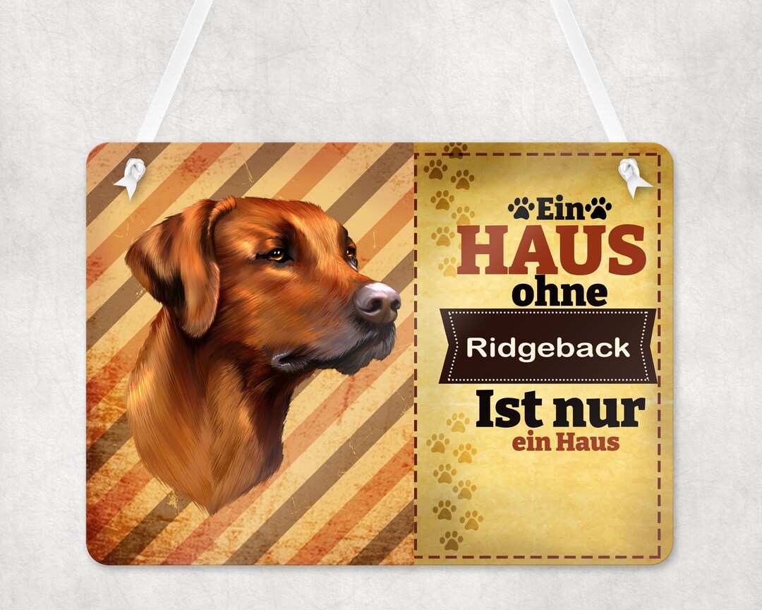 Door Sign Entrance Sign Sign With Rhodesian Ridgeback Dog - Etsy